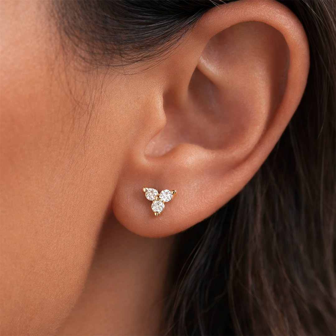 Boucles d'oreilles Nuée acier inoxydable