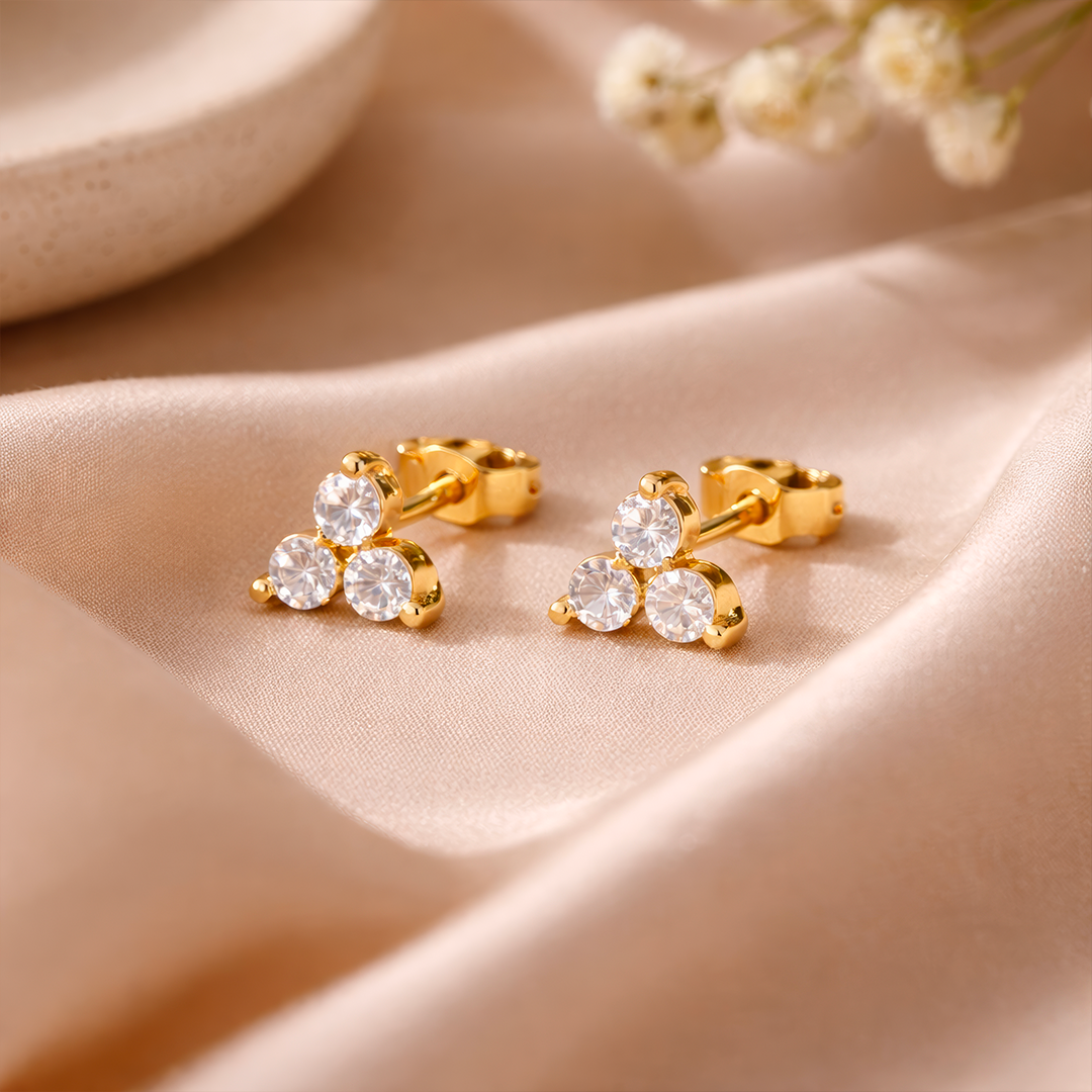 Image of Boucles d'oreilles Nuée acier inoxydable