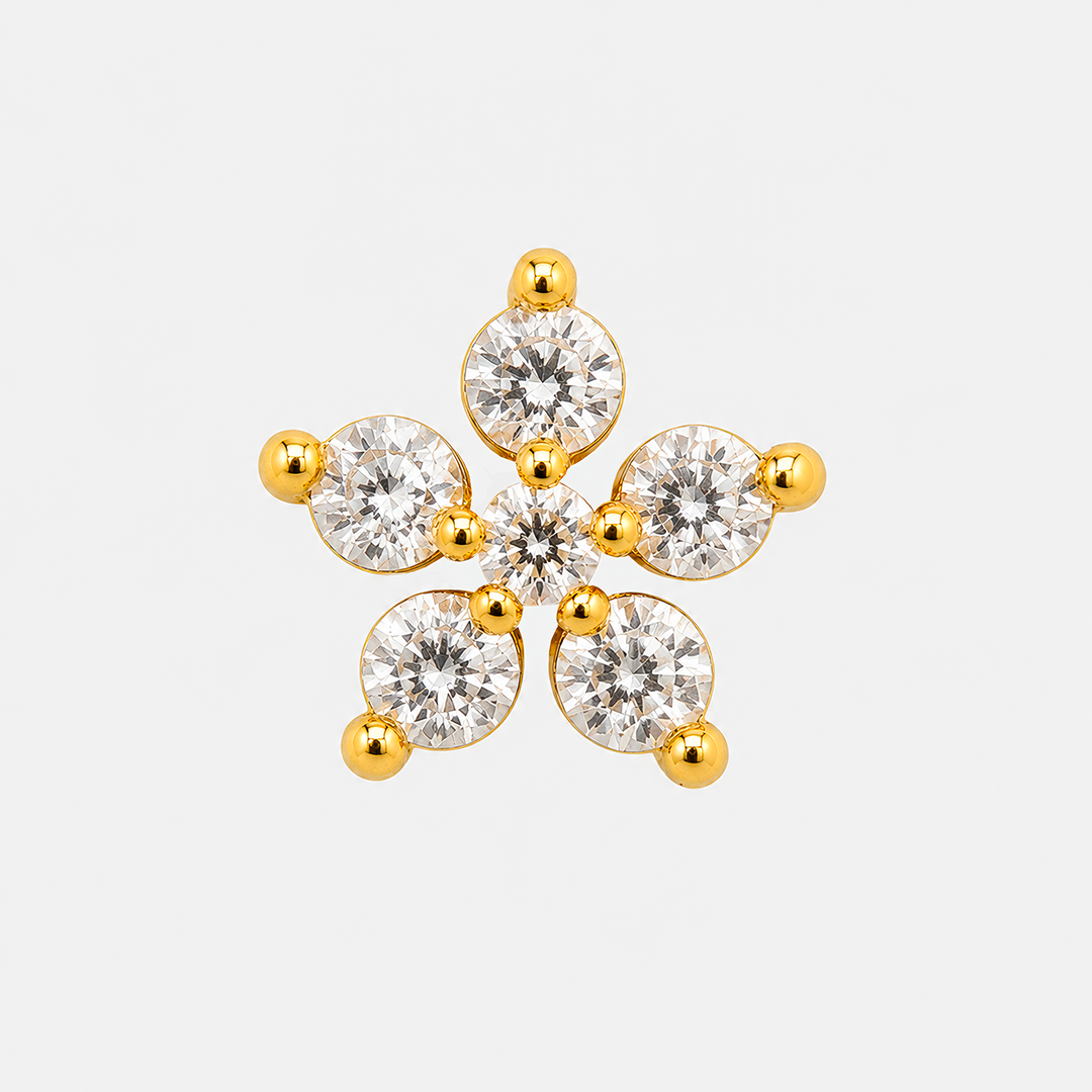 Image of Piercing Corolle acier inoxydable